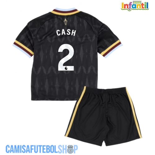 Camisa de time de futebol Aston Villa Matty Cash #2 Replicas 2º Equipamento Infantil 2026-27 Manga Curta (+ Calças curtas)